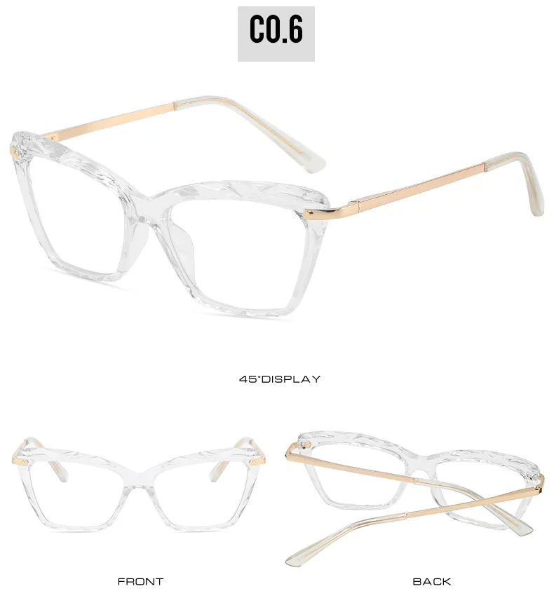 Kottdo Metal Square Women Eyeglasses Spectacle Frame Clear Designer Optical Glasses Frames Computer Eye Glasses