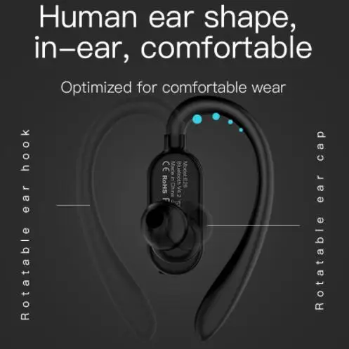 HOCO E26 спортивные мини наушники Bluetooth ушные крючки супер бас беспроводная