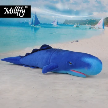 

Dropshipping millffy realistic Sperm Whale plush toy soft toy lifelike cachalot doll pillow stuffed animals peluche for kids