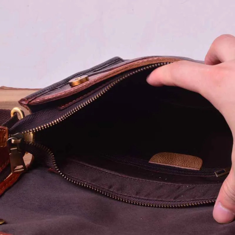 AETOO Retro Mad Horse Purse, head-layer cowhide men's shoulder bag, casual vertical leather crossbody bag