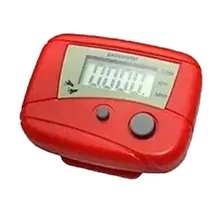 1pc New and Wholesale Digital LCD Pedometer Odometer Walking Running Pedometer Calorie Counter Red