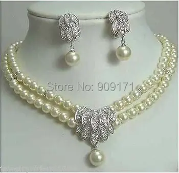 

Free Shipping>>>>>Jewelery Pearl Necklace Earring SET