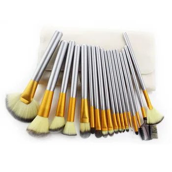 

Happy Makeup Brushes Set Professional 24 Pcs Eyeshadow Face Powder Blush Foundation Eyebrow Lip Brush Kit with PU Leather Bag