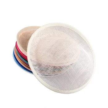 

2019 Beige SINAMAY Fascinator Base 25CM DIY accessories Ladies Party Fascinator Hat Base for women derby wedding 12pcs/Lot