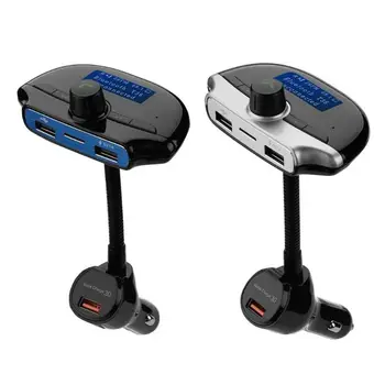 

FM Transmitter Modulator Bluetooth Handsfree Car Kit Car Audio MP3 Music Player Quick Charge 3 USB Ports Car Charger