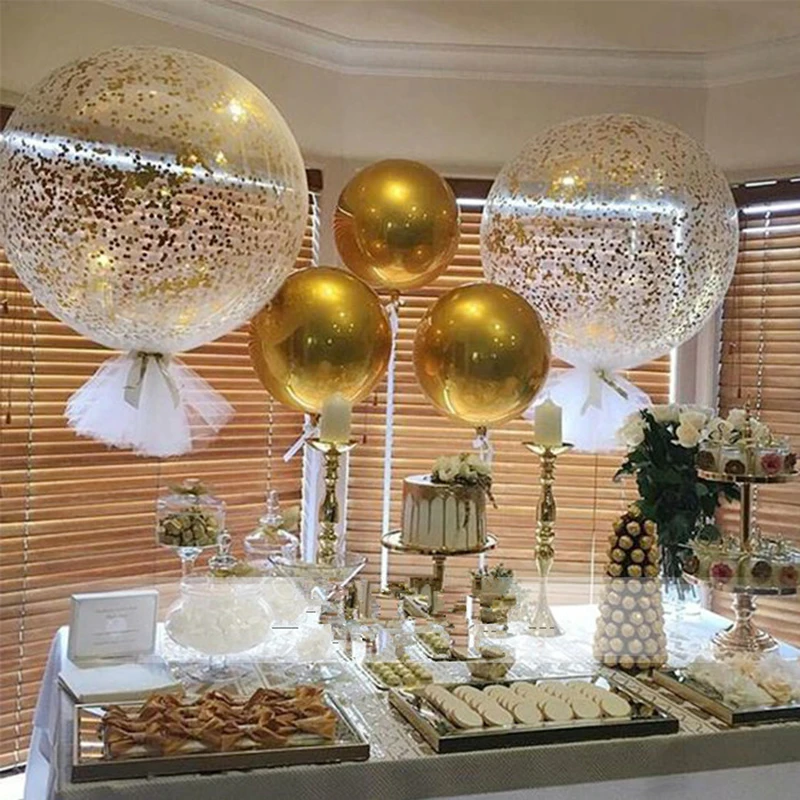 5 шт. 22 дюйма 4D круглые металлические объемные золотисто-серебристые фольгированные шары для свадьбы, дня рождения, вечеринки, Декор, гелиевые надувные шары, поставка