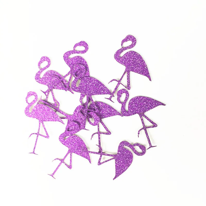 100 шт Фламинго Декор блестящая бумага наклейки Фламинго& ананас& Конфетти День рождения/девичник/Свадебные украшения