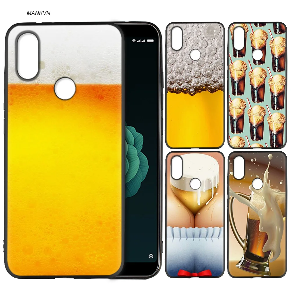 

Geometric Pattern Silicone TPU Case for Xiaomi A2 Lite A1 Redmi S2 Note 5 Plus 6 6A 4 4X Pro Poco F1 Phone Soft Cover Shell Beer