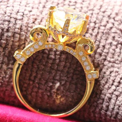 Качественное Брендовое кольцо 3Ct с искусственным бриллиантом для женщин