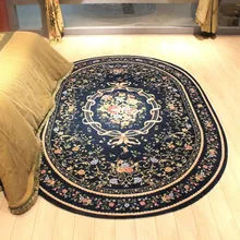 Big size London style oval bedside carpet , living room decoration carpet, round blue ground mat ,160cm*230cm free shipping