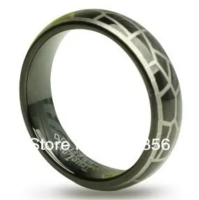 

Free Shipping Buy Cheap Price Jewelry USA Brazil Russia HOT Selling 7MM Black Plated and Laser Snakeskin Tungsten Wedding Ring