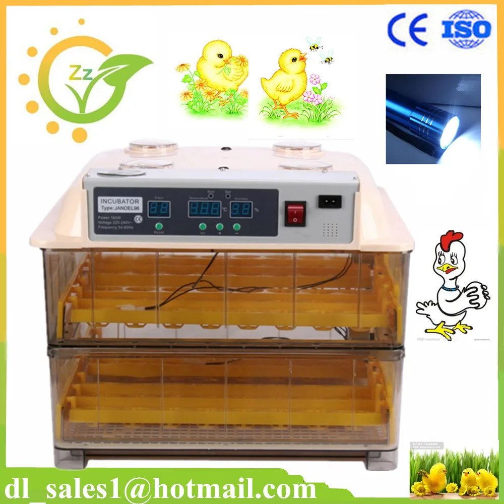 Cheap Sale Poultry Hatchery Machine 96 Eggs Digital Temperature Full