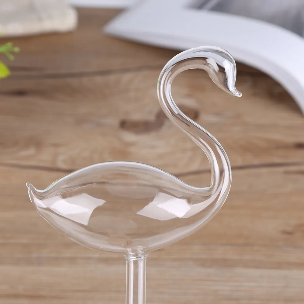 

Automatic Plants Flowers Self Watering System Devices Clear Glass Water Feeder Swan Shape