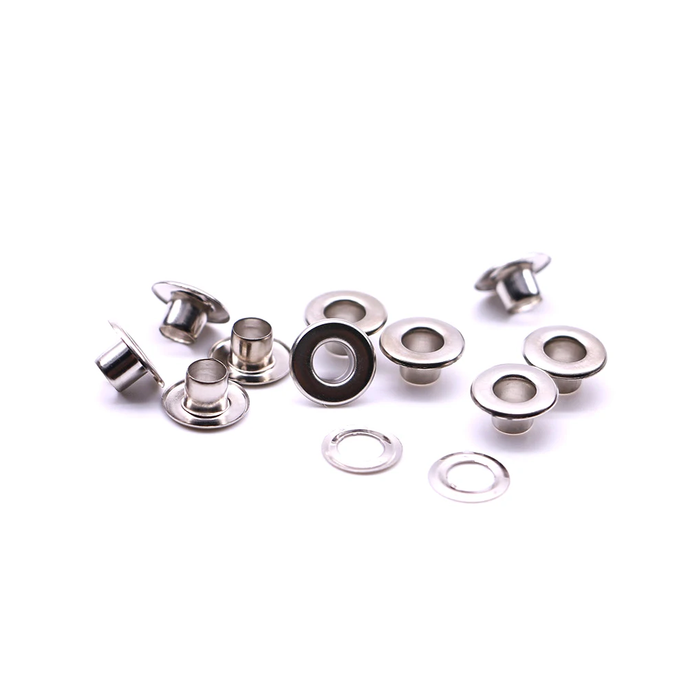 100sets/pack(Outer diameter)8mm (internal)4mm (high)4.5mm metal eyelets metal eyelets for leather Q-16