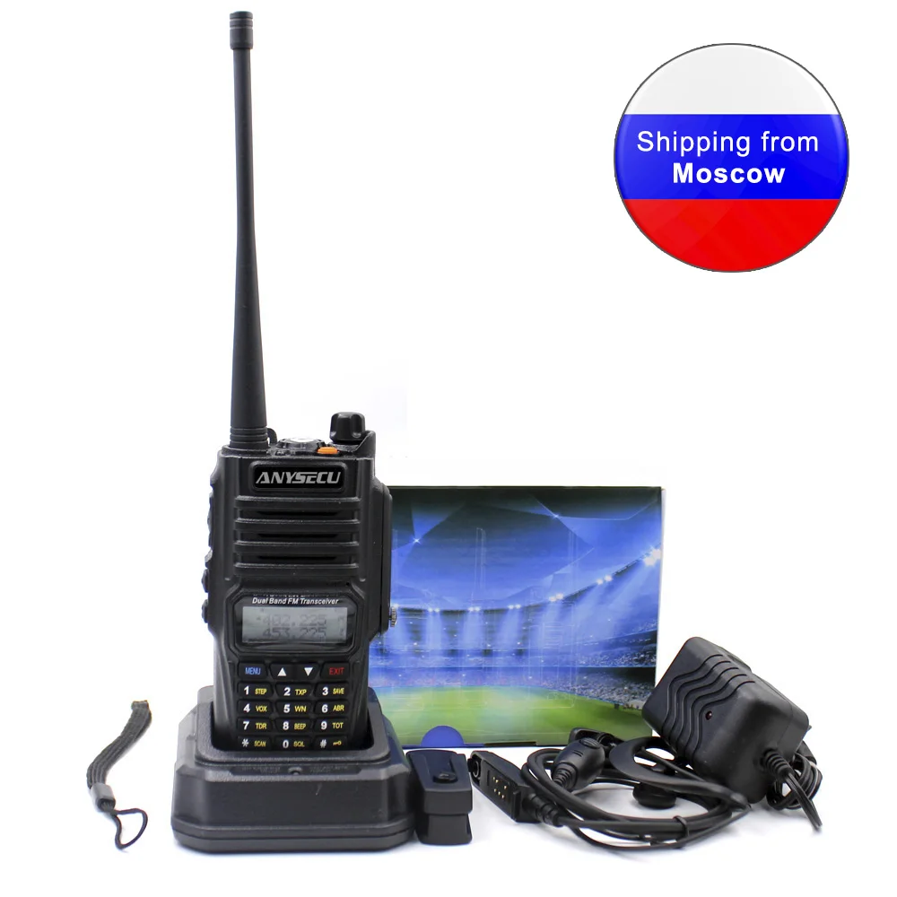 

ANYSECU UV-9R 7W IP67 Water-Proof Dual Band Radio 136-174 & 400-520MHz UV9R Walkie Talkie + Earpiece