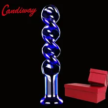 Glass plug anal drill sex toys for woman G SPOT squirt Crystal hook dildo anal prostate massager stimulator anus BUTT plug