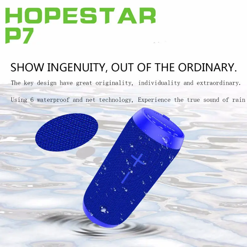 

Hopestar P7 Portable Wireless Waterproof Bluetooth Speaker Column Box Bass Mini Subwoofer Stereo Loudspeaker Charge for Mobile
