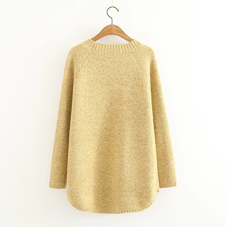 Japanese Style Cartoon Pullover Sweater Autumn Winter New Fashion Woman Knit Sweaters O-Neck Long-Sleeved Pocket Cat Sweater CH750 (7)