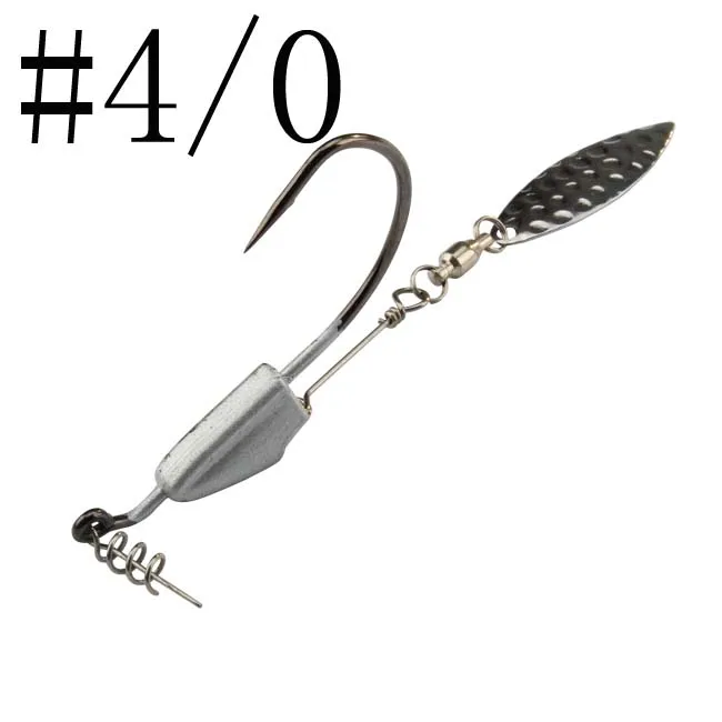 Spinpoler 4 шт./лот свинцовая Мормышка рыболовный крючок с ложкой 9 г 9,5 г 10 г рыболовные крючки для мягких червей рыболовный крючок - Цвет: 4pcs