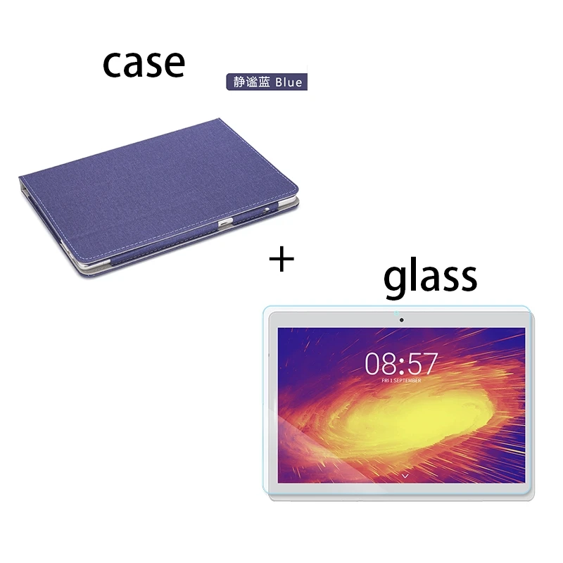 Модный pu кожаный защитный складной чехол-книжка для alldocube M5 для 10,1 дюймового планшетного ПК, чехол - Цвет: blue and glass