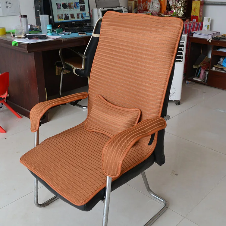 Четыре сезона универсальный набор стульев офисный чехол на компьютерное кресло съемный подъемник вращающееся кресло коврик - Цвет: D