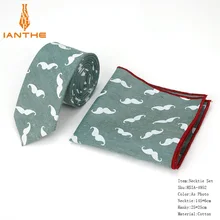 Фирменная Новинка Для мужчин Классические усы Узкий шеи галстук карманные Квадратные наборы Для мужчин модные свадебные Тонкий цветочный галстук платки комплекты 2 шт