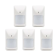 5Pcs Wired PIR Motion Detector Infrared Sensor Detector With Anti-Tamper Home Burglar Alarm System