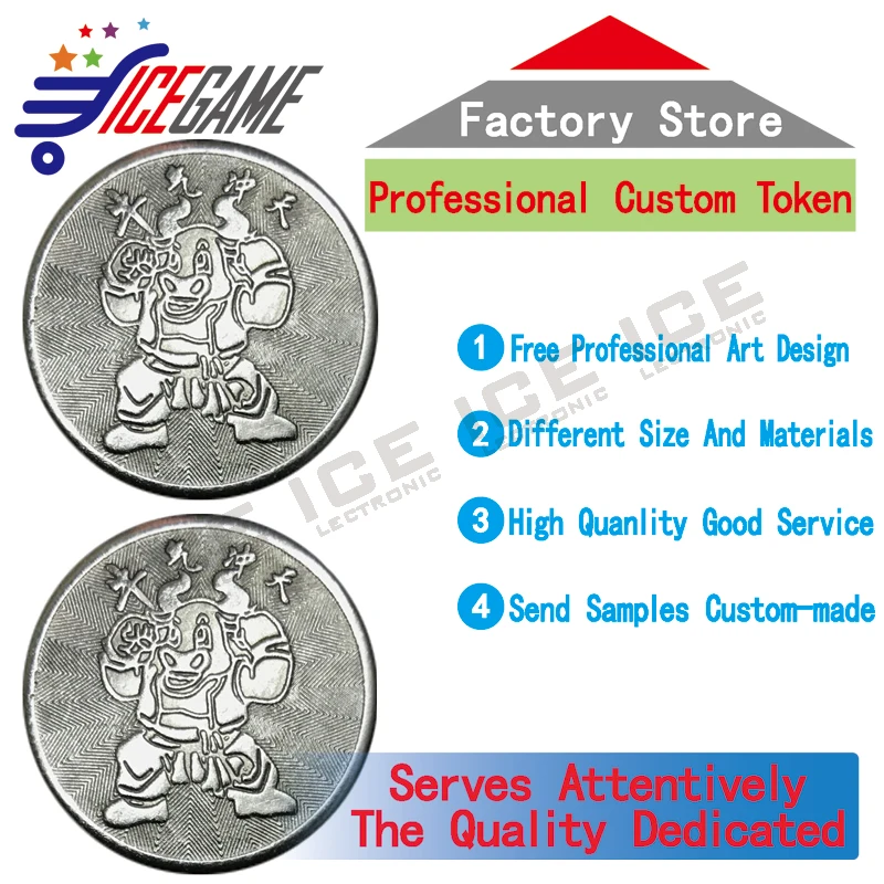 

custom made gold coin car washing machine coin game machine copper coin token