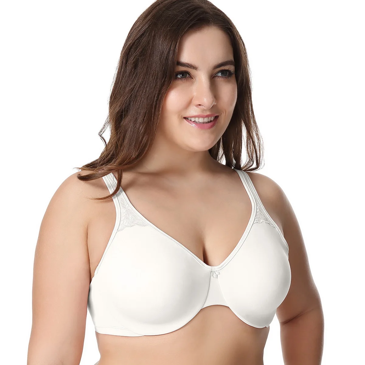 Women's Smooth Full Coverage No Padding Underwire Seamless Plus size Minimizer Bra