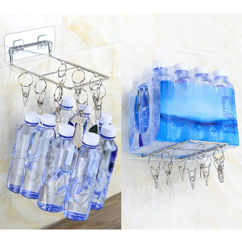 

Wall-mounted Drying Rack Underwear Socks Clip Non-Slip Hook For Towels Baby Clothes Windproof Socks Underwear Drying Racks