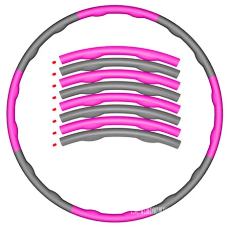 Супер 98-100 см фитнес съемные потери веса жесткая трубка оборудование Талия Новогодние декоративные шарики круг HK-HLQ520 розовый/серый/зеленый - Цвет: Серый