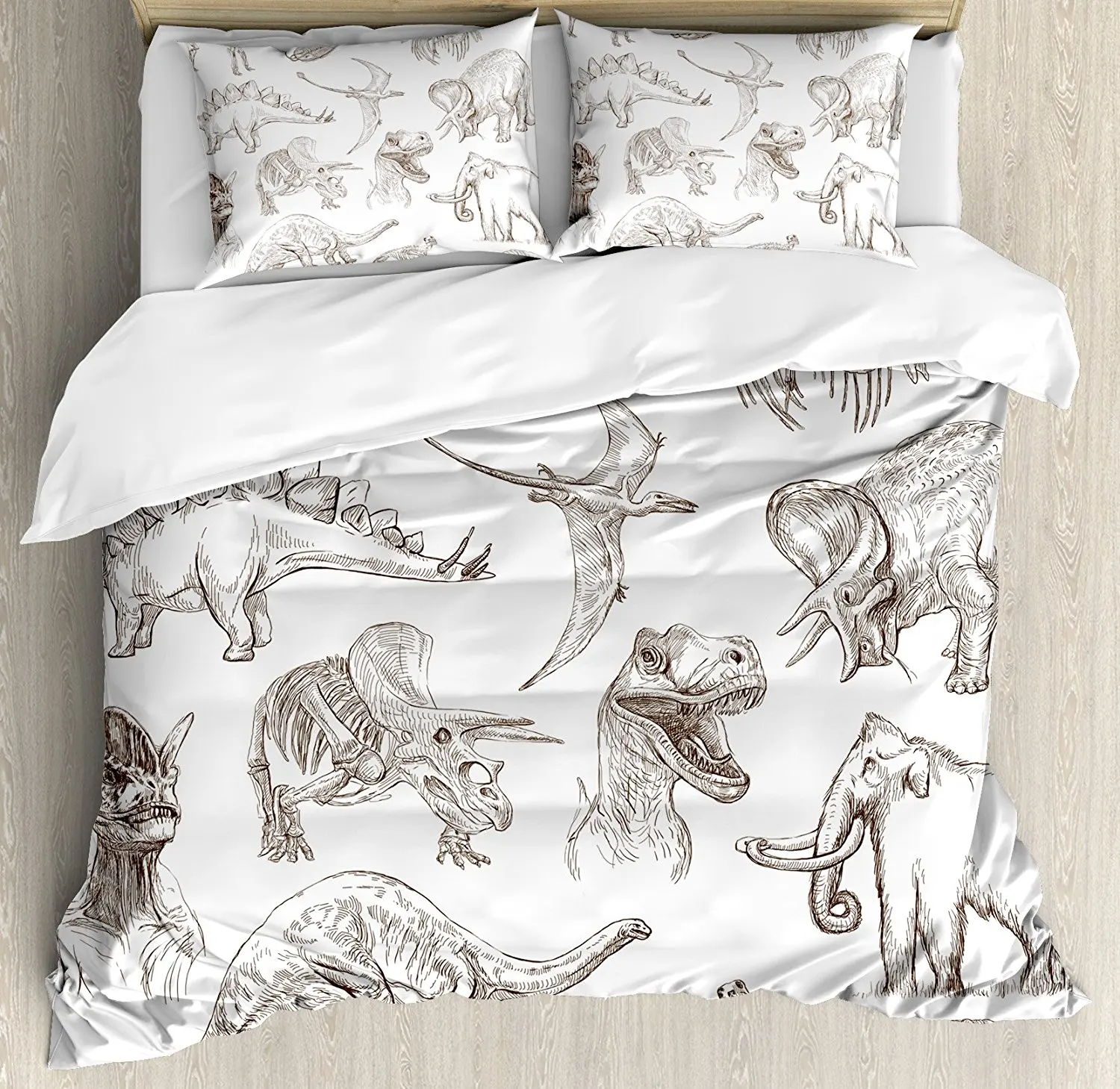 Jurassic Duvet Cover Set Collection Of Various Dinosaurs
