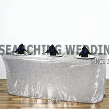 Лидер продаж блесток Юбка для стола Свадебные Скатерти плинтус