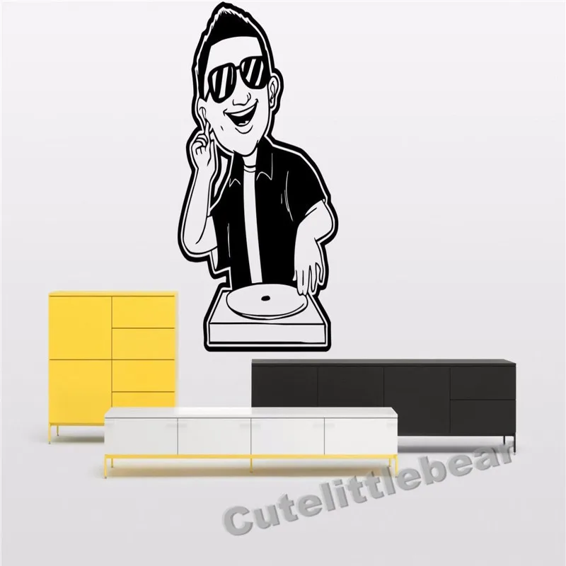 Виниловые наклейки на стены Стикеры комната Музыка DJ электронной танцевальной Транс EDM Прохладный