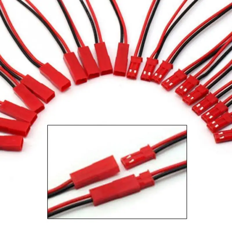 10 Pair Battery Plug JST RC Model Socket Connector Cable Wire Male Female LiPo and NiMh