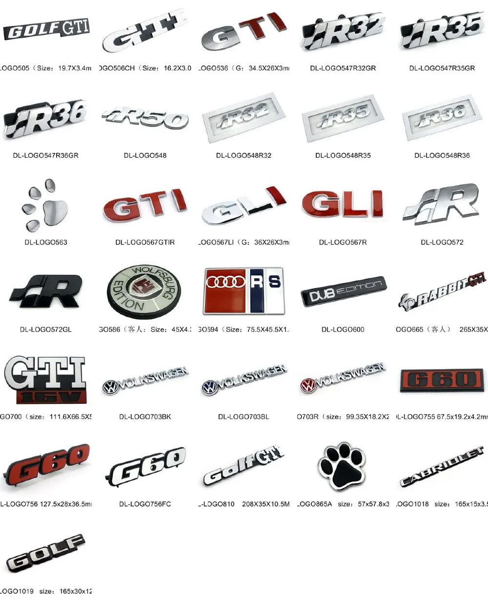 R36 Grill emblem badge R36 Rear Trunk Boot lettering Chrome 3C0853675AE739 New for GOLF Part Car Emblem
