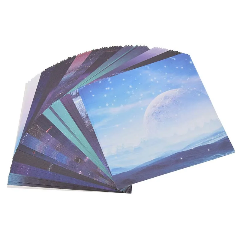Горячая Распродажа Скрапбукинг оригами Бумага искусства фон Вселенная планета Moon изготовление бумажных карточек DIY Craft
