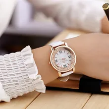 2017 Relogio Feminino Ladies Fashion Quartz Watch Women Rhinestone Leather Casual Dress Women Watch#MAY22