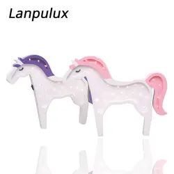 Lanpulux деревянная лошадь детские ночные светильники Украшение для детской спальни настольная лампа настенная подвесная осветительная