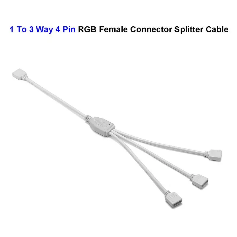 1 To 3 Way 4 Pin Female RGB Connector Splitter Cable Extension Wires Adapters For 5050 LED Strip Lights Amplify Controller | Обустройство