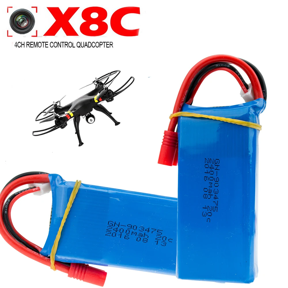 5pcs For Syma X8W X8C Upgraded Lipo 7.4v 2400mah Battery Syma X8G