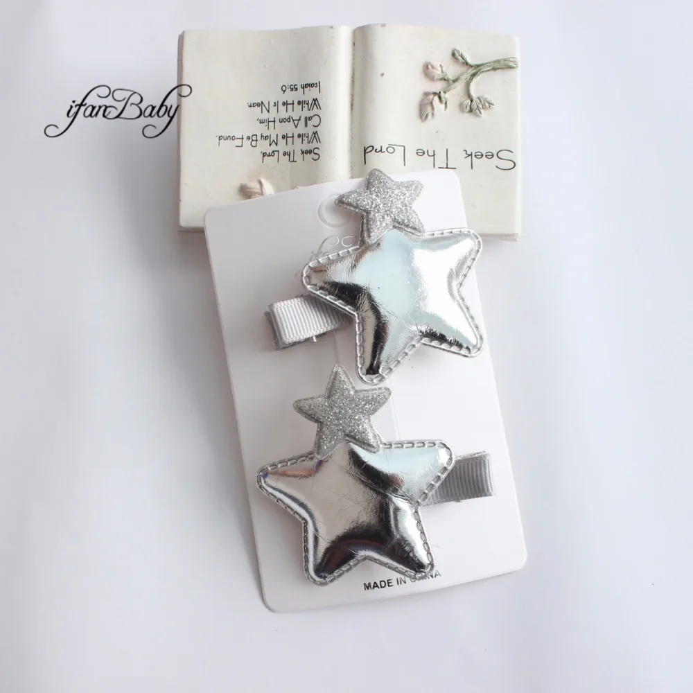 Star hair flower clip girls 2