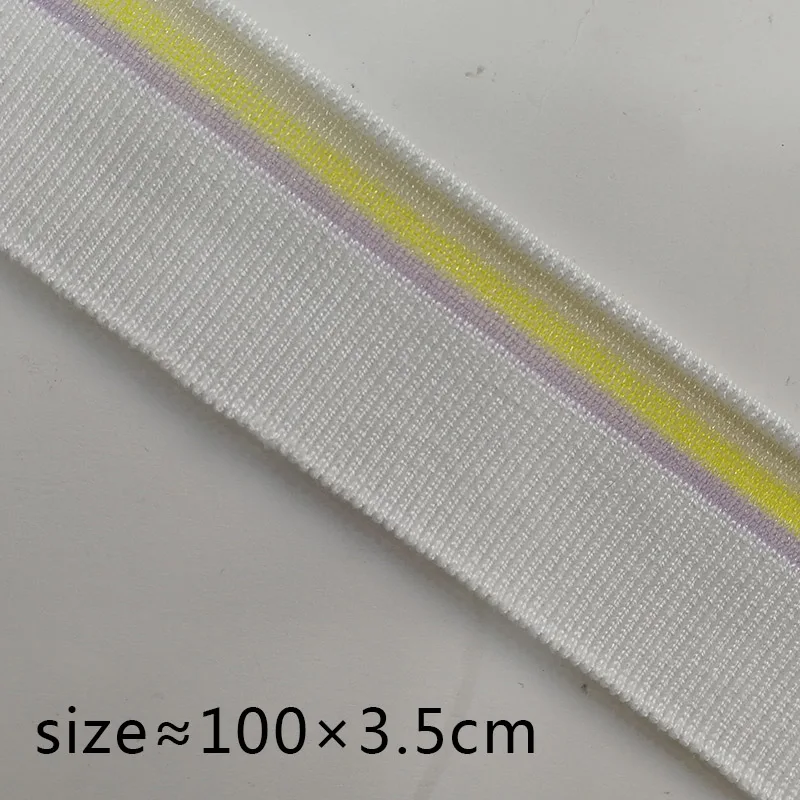 JIETAI 2*1*1 ребра трикотажные ткани органза Blended Цвет ful контраст Цвет DIY Ткань аксессуары воротник манжеты низ нижний воротник - Цвет: 2White Color3