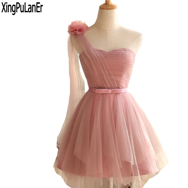 

XingPuLanEr мини трапециевидный женский плиссированный Лиф Короткие Платья для подружек невесты с поясом платья для свадебной вечеринки