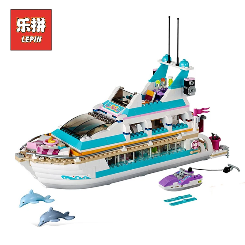 

Lepin 01044 660Pcs Genuine Girl Series The Dolphin Cruiser Set LegoINGly 41015 Model Building Blocks Bricks Toys For girls gifts