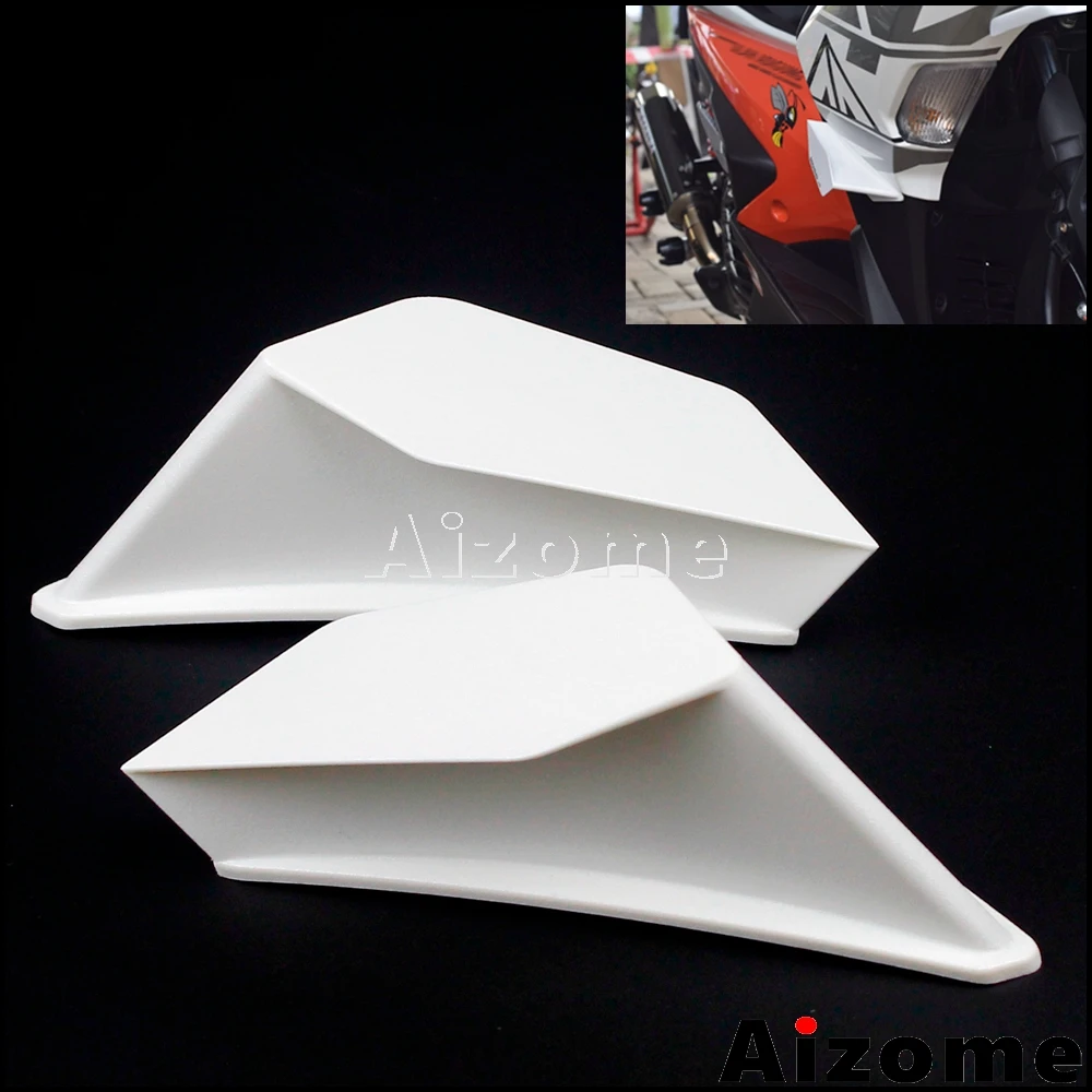 Белый спойлер комплект крыла для Yamaha Suzuki Kawasaki Honda Мотоцикл крыльев аэродинамический комплект крыла для Nmax Aerox 155 PCX Vario CBR
