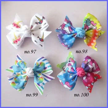 

2000 BLESSING Good Girl 2.5" Wing Hair Bow Clip Unicorn Accessories Wholesale