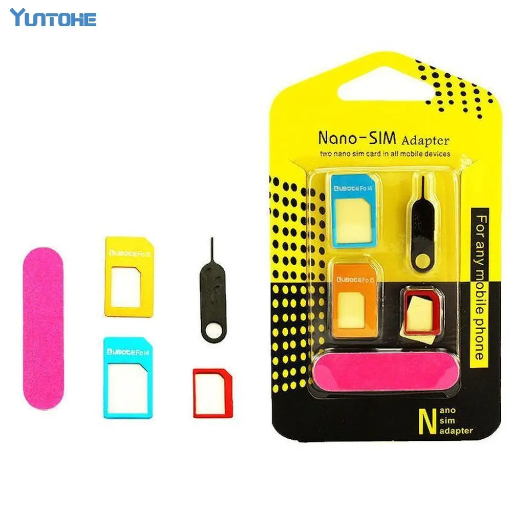 Wholesale 5 In 1 Sim Cards Adapters Eject Pin Key For All Smart Cell