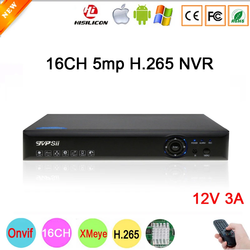 

5mp/4mp/3mp/2mp/1mp IP Camera Blue-Ray Panel Hi3536D XMeye Audio H.265+ 5mp 16CH 16 Channel Onvif IP NVR Free Shipping