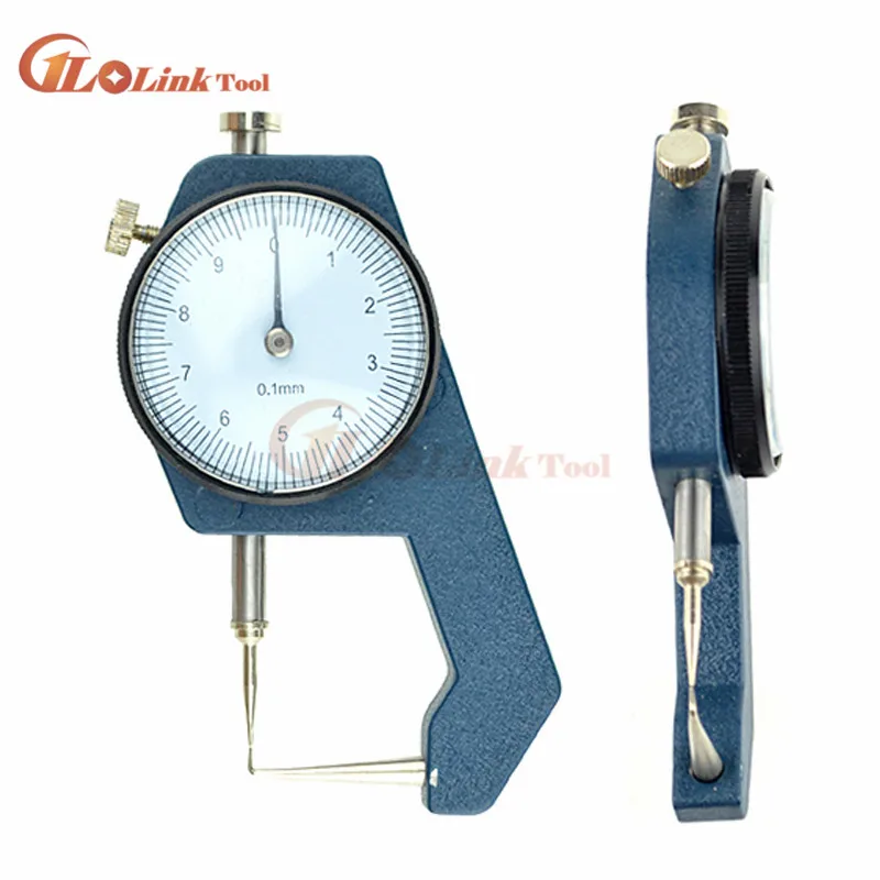 0-20mm Dial Thickness Gauge Curved Tip 0-10mm/0.1mm For Hollow Pipe Or Circular Tube Caliper Gauge Measuring Tools